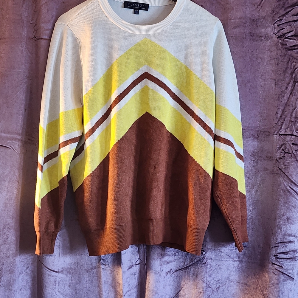 Eloquii Cream Knit Sweater